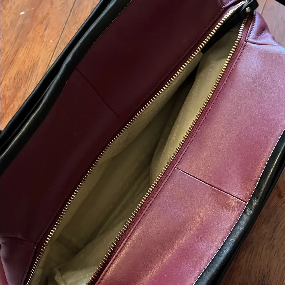 Kate Spade Maroon and Black Satchel